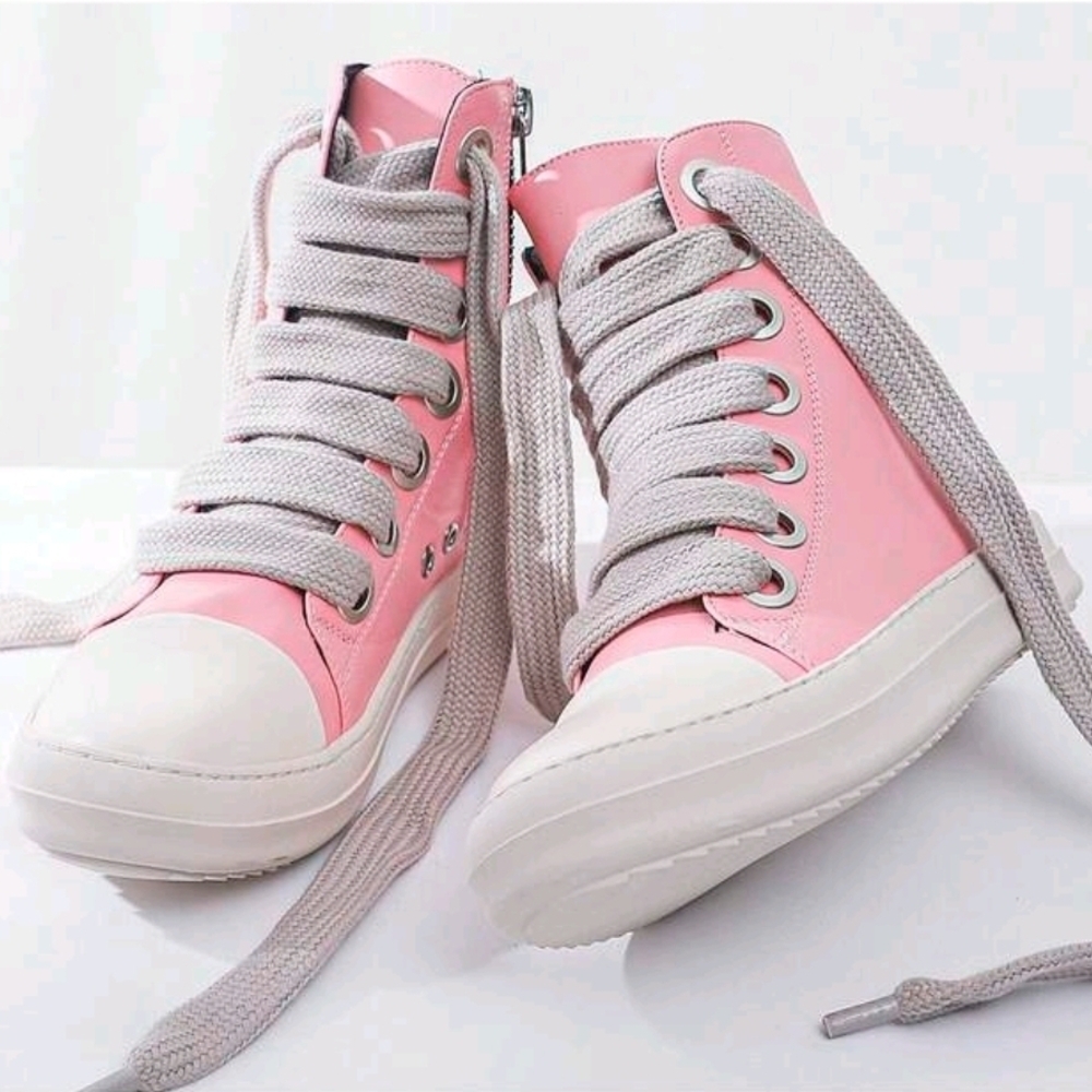 Pink High-Top Sneakers